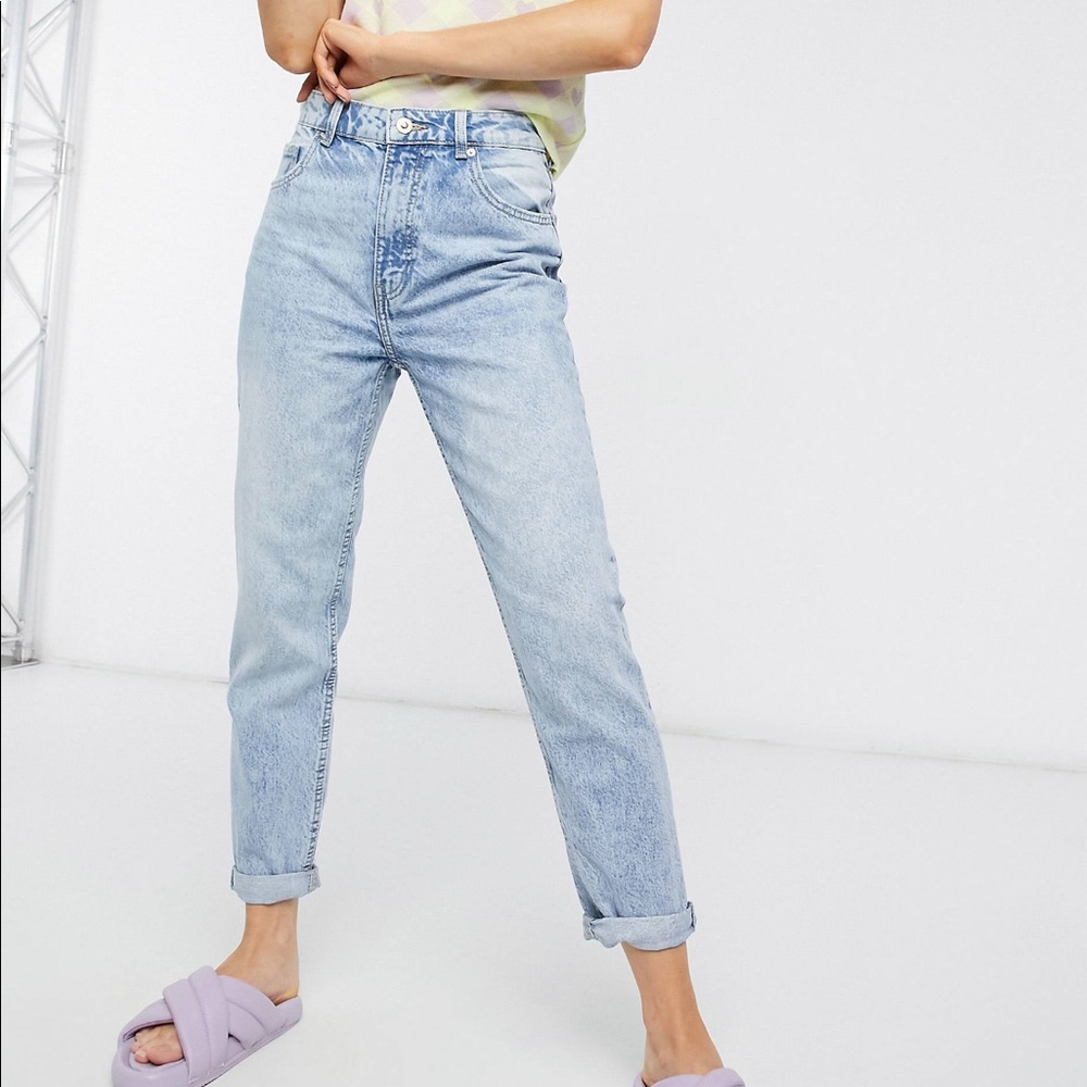Bershka, light denim Mom jeans